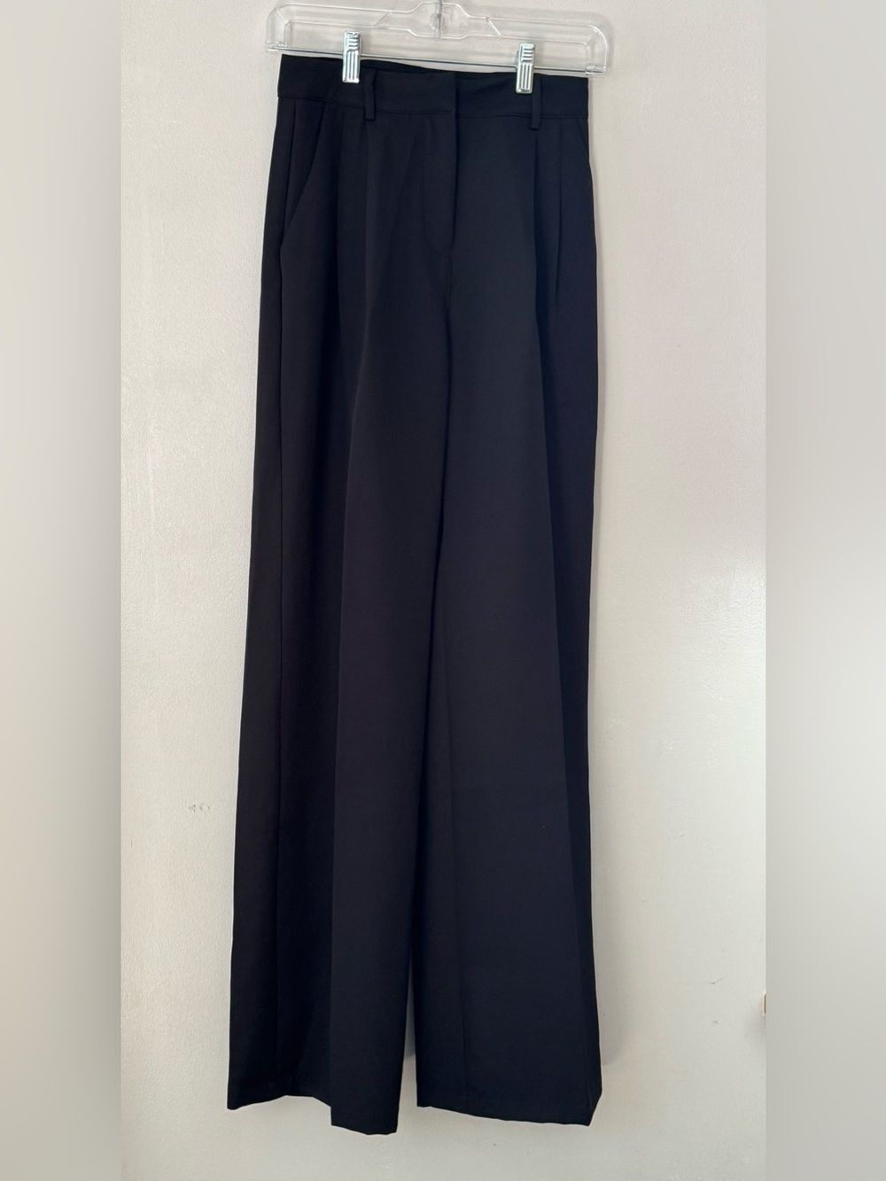 Classic Wide-Leg Black Dress Pants Size Small W26, L33+ NWOT - Picture 1 of 8